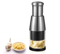 Tritatutto manuale per aglio pressato, in acciaio inox, mini tritatutto compatto, veloce, comodo, durevole, portatile, per gli appassionati di cibo e personale di cucina