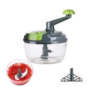 Tritatutto manuale portatile - tritaverdure per frutta e verdura multifunzionale | robot da cucina manuale con contenitore, tritatutto rapido con manico pieghevole, ideale per il campeggio