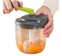 Tritatutto manuale - Tritatutto a cipolla rotante Processore alimentare con manovella - Affettatrice per verdure da cucina rapida Tritacarne per gnocchi pasticcini, polpette, noci, pesto, uova