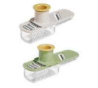 Tritatutto multifunzione per aglio e zenzero, 3 in 1, con contenitore, trituratore per cucina (2 pezzi)