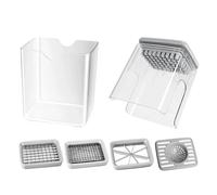 Tritatutto per cipolle - 4 in 1 manuale multifunzione utensile da cucina con contenitore | Affettatrice per verdure, per pasticceria casa, campeggio, feste, hamburger, cipolla, carota,