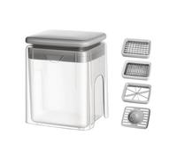 Tritatutto per cipolle | 4 in 1 multifunzione manuale con contenitore per cucina - tagliaverdure e tritaverdure | per cipolla carota insalata frutta cucina pasticceria