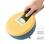 Tritatutto per cipolle, tritacarne a mano per cucina affettatrice di patate con cestello di scarico, grattugia per verdure portatile, tritacarne per feste di compleanno appeso crema