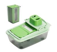 Tritatutto per verdure con contenitore e coperchio - Affettatrice per alimenti multifunzione | tritacarne aglio affettatrice a cubetti di pomodoro, affettatrice per cetrioli, affettatrice per frutta e