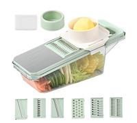 Tritatutto Per Verdure Con Contenitore - Taglia Cipolle, Patate Fritte Utensile Da Cucina Manuale, Tritatutto Manuale Multifunzione, Taglia Verdure Per Cucina, Insalata, Patate Fritte