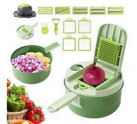 Tritatutto per verdure, tritatutto 16 in 1, affettatrice e affetta patate | Tritatutto multifunzione per frutta, patate, cavolo, insalata, formaggio, cipolle, verdure, casa, cucina, ristorante