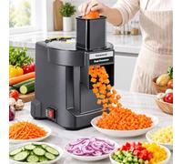 Tritaverdure elettrico 3 in 1 | Tagliatrice Multifunzione Professionale for Frutta E Verdura, Con 3 Lame In Acciaio Inossidabile