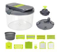 Tritaverdure - Tritatutto manuale e affettatrice - Tagliaverdure a cubetti e cestello scolapasta | per Preparazioni in Cucina di Aglio Patate Formaggio