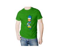 Tritó Design Maglietta in cotone con stampa di Homer Simpson come Arbusto Bat-Man, Verde, Homer