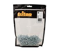 Triton 447177 - Viti a foro tascabile zincate con testa a disco e filettatura grossa, 8 x 1 1/2", confezione da 250 pezzi, colore: Argento