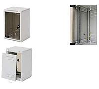 INL Rack 10" da parete, una sezione, 310x260, 09U, IP30, porta in vetro, grigio