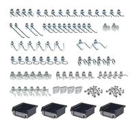 Triton Products 76983 Durahook kit gancio in acciaio zincato e pattumiera assortimento per Duraboard Pegboard 1/20,3 cm "e 1/10,2 cm, 83-piece