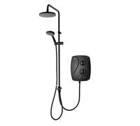 Triton Showers | AS2000SR DuElec | Doccia elettrica | Nero | Soffione doccia a pioggia | Doccia termostatica nera | Soffione doccia elettrico | Pompa silenziosa | Soffione doccia doppio