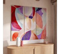 Trittico astratto dipinto multicolore 150×130 cm