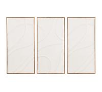 Trittico su tele con rilievi bianchi, 104x70 cm