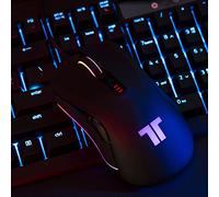 TRITTON 12000DPI Mouse da gioco cablato, RGB, mouse da gioco sintonizzabili con luce respirazione RGB, tasti programmabili 12.000 DPI e mouse da gioco avanzato per ufficio e videogiochi