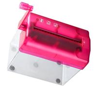 Trituracarta Manuale Mini da Tavolo per Documenti A4 | Rosso, Plastica e Metallo, Uso Scolastico e Sistemi Finanziari, Leggero e Facile da Usare
