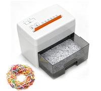 Trituratore di carta micro tagliato per uso domestico e ufficio, bianco | 2 particelle micro-tagliate da 12 mm e un contenitore estraibile da 2,4 L per uno smaltimento sicuro e a bassa manutenzione