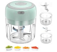 Trituratore elettrico mini aglio, robot da cucina portatile, trituratore di verdure tritacarne cipolle, tritacarne senza fili con ricarica USB per verdure, pepe, cipolla, alimenti per bambini