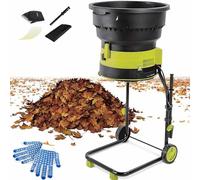 Trituratore Elettrico per Foglie,Trituratore Compost per Un Rapporto Riduzione 17:1, Tritura Fino a 55 Galloni al Minuto, Trituratore per Rifiuti da Giardino con Cavo Alimentazione 30 M Powercord×20m