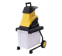 Trituratore elettrico per legno con diametro di taglio da 2500 W, 1,7 pollici, contenitore di raccolta da 45 litri, per tagliare legno, rami, foglie secche, ecc