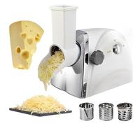 Trituratore elettrico rotativo per formaggio, di grado commerciale, con 3 lame in acciaio inox, 180 pezzi/minuto, facile da montare e pulire per cucine e uso commerciale
