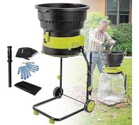Trituratore elettrico senza lama con ruote e sacchetto di raccolta, 2500 W, 8000 giri/min, per una gestione efficiente dei rifiuti da giardino