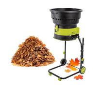 Trituratore Foglie da Giardino 2500W, Biotrituratore Elettrico 8000RPM, Mulcher Sicuro Senza Lame, Hopper 54CM, Sacco Raccoglitore, Ruote Grandi e Accessori Inclusi(Powercordx30m)
