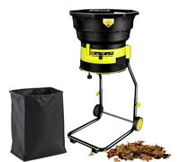 Trituratore Foglie da Giardino 2500W, Biotrituratore Elettrico 8000RPM, Mulcher Sicuro Senza Lame, Riduzione 17:1, Ruote per Trasporto, Sacco Raccoglitore, Accessori Extra(Powercordx30m)