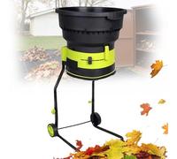 Trituratore Foglie Elettrico 2500W, Biotrituratore da Giardino 8000RPM, Mulcher con Riduzione 17:1, Hopper 54CM, Sacco Raccoglitore, Ruote Portatili e Sis-tema Sicuro Senza Lame(Powercordx50m)