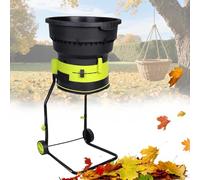 Trituratore Foglie Elettrico 2500W, Biotrituratore da Giardino 8000RPM, Mulcher Sicuro con Nylon, Hopper 54CM, Sacco Raccoglitore, Ruote Portatili e Protezione Sovraccarico(Powercordx20m)