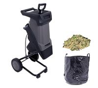 Trituratore Per Foglie Da 2400 W, Trituratori E Cippatori Da Giardino, Cippatori, Doppie Lame, Trituratori E Trituratori, Per Foglie Cadute, Ramoscelli, Detriti Da Giardino,Grey