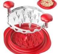 Trituratore per polli, 24,4 cm, con manico ergonomico, antiscivolo, risparmio di sforzo, con coperchio trasparente, senza BPA, lavabile in lavastoviglie
