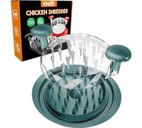 Trituratore per polli, 28 cm, resistente, grande, tritacarne, gadget, senza BPA, resistente, antiscivolo, lavabile in lavastoviglie, adatto per maiale, manzo e pollo, verde