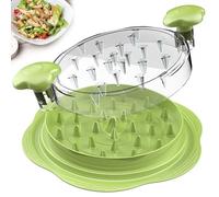 Trituratore per pollo, grande, con spazzola e forchetta; tritacarne visibile, striscia antiscivolo, manico ergonomico, senza BPA, adatto per carne di maiale e pollo (matcha)
