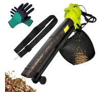 Trituratore sottovuoto 3 in 1 con sacchetto di raccolta, ruote e cavo regolabile per una cura efficiente del prato e gestione delle foglie