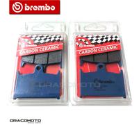 TRIUMPH 1200 TROPHY 1998 1999 pastiglie freno anteriori CC BREMBO Carbon cera...