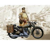Italeri 7402 - Triumph Militare 3HW Solo - 1/9th Scala Plastica Kit - T48 Post