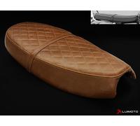 Triumph Bonneville Sedile Cover 2000-2013 2014 2015 Marrone Pelle Look Luimoto