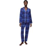 Triumph Boyfriend PW 01 X Checks Pajama Top, Blu-Dark Combination, 44 Donna