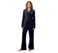 Triumph Donna Sensual Velour Wide Leg Trousers, Dark Blue, 44