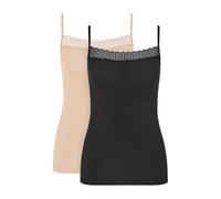 Triumph Feel of Modal Spaghetti Top C2p Maglietta Intima, Nero, XL (Pacco da 2) Donna