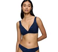 Triumph Flex Smart Summer P Plunge pt Parte Superiore del Bikini, Blue-Dark Combination, 3 da Donna