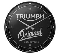 Nostalgic-Art Orologio da muro retrò, Ø 31 cm, Triumph - Original - Idee regalo per motociclisti, decorazione per la cucina grande, design vintage