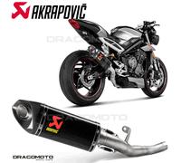 TRIUMPH STREET TRIPLE 765 S / R / RS 2020-2022 Scarico AKRAPOVIC Carbonio RC ...