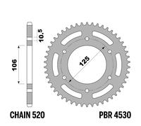 TRIUMPH STREET TWIN 900 2020-2022 corona PBR passo 520 41 Denti Acciaio C