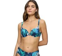 Triumph Summer Fleur WP Bikini Top, Multicolore (Turchese - Dark Combination), 46 Donna