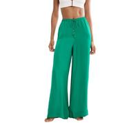 Triumph Summer Satin Trousers Palm Green