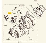 TRIUMPH TR7 TR8 SPITFIRE 1500 RADDRIZZATORE ALTERNATORE 17 ACR OEM RTC1004