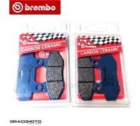 TRIUMPH TRIDENT 900 1991 1992 pastiglie freno anteriori CC BREMBO Carbon cera...